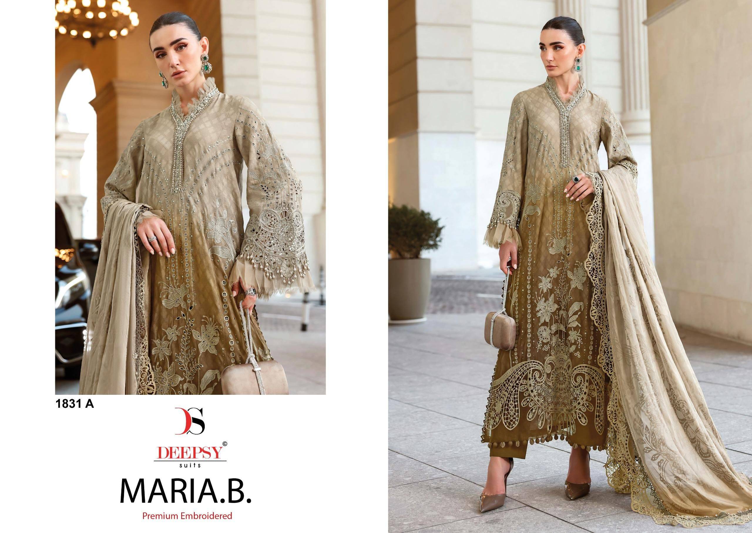 MARIA 25 3 COLORS 1831 Series Pakistani Stylish Beautiful Colourful Printed & Embroidered Party Wear & Occasional Wear Pure Cotton Dresses At Wholesale Price